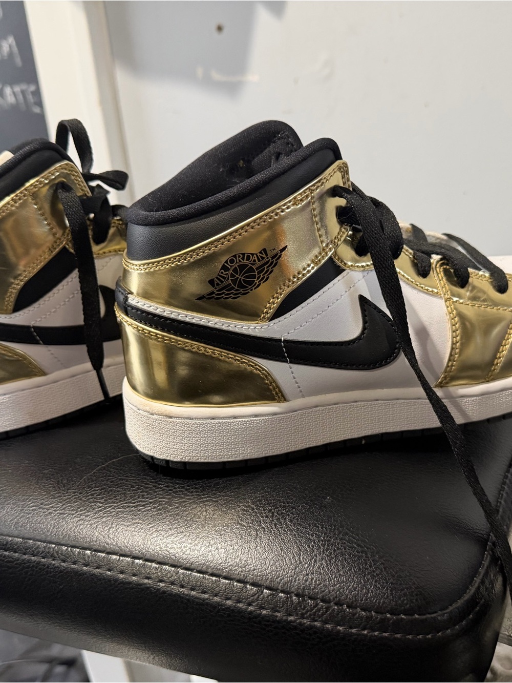 Jordan Women’s High-Top Sneakers - Gold/Black/White